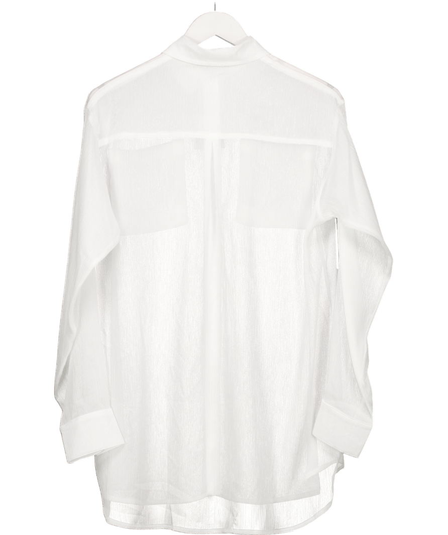 Jade Swim White Sheer Mika Coverup Shirt UK S/M - Reliked