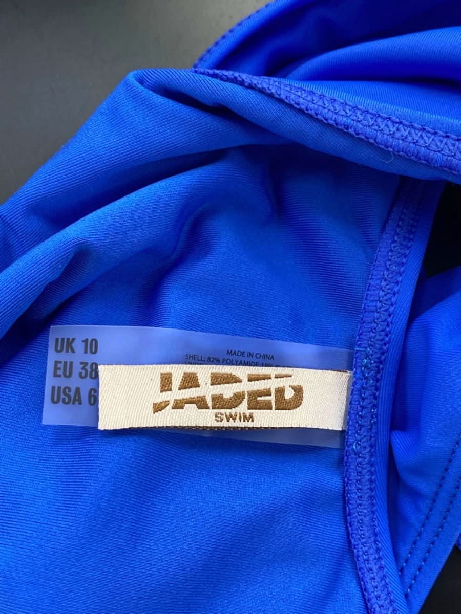 Jaded Blue Strappy Bikini Set UK 10 - Reliked