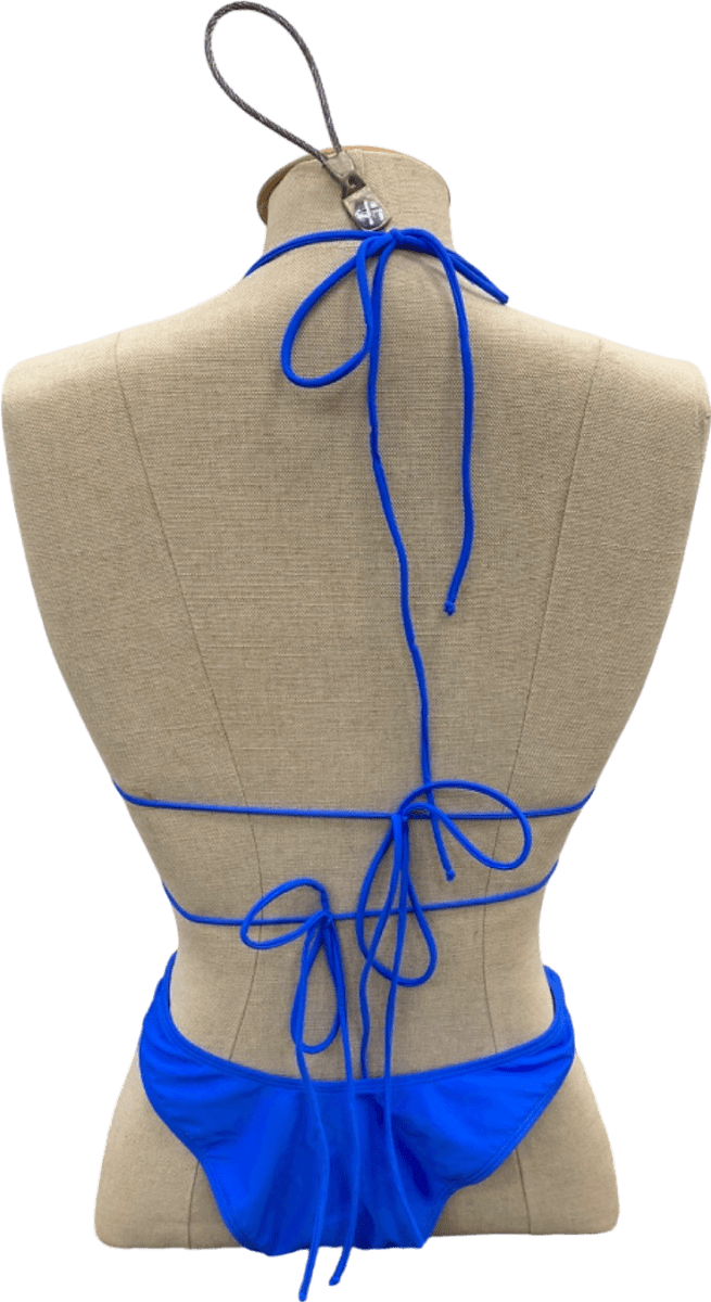 Jaded Blue Strappy Bikini Set UK 10 - Reliked