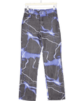 jaded Grey Lightning Bolt Print Jeans W26 - Reliked