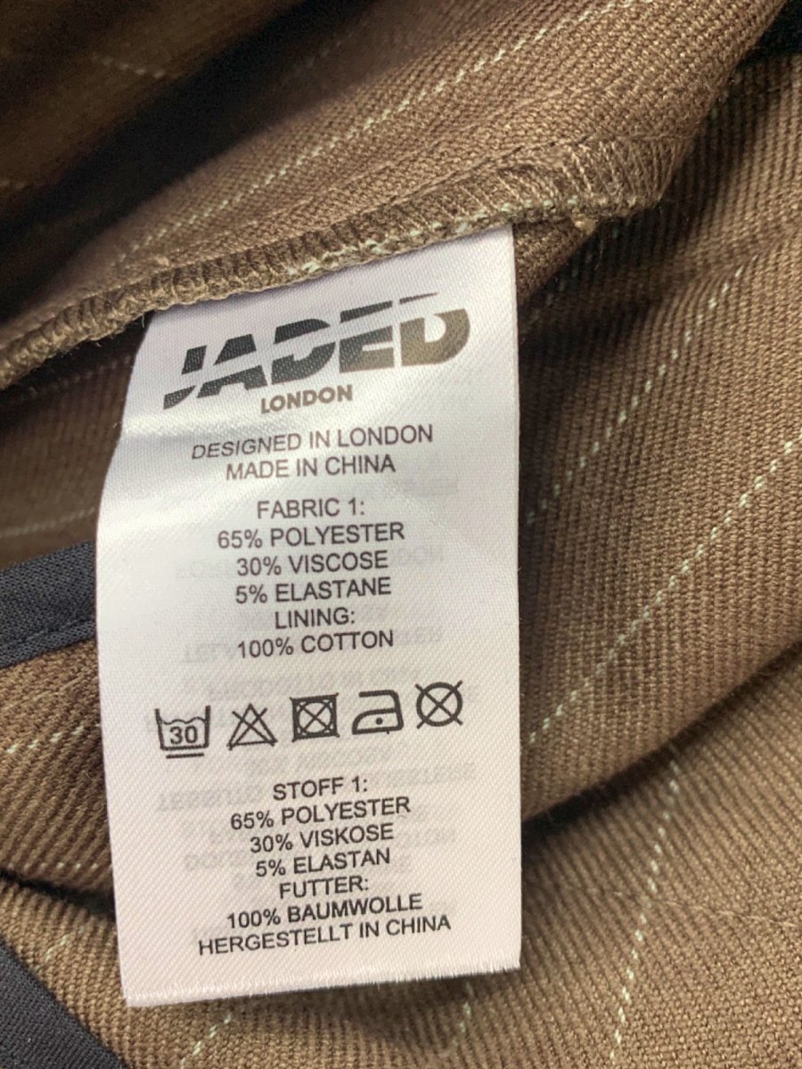 Jaded London Brown Capitol Tailored Trousers UK 6 - Reliked