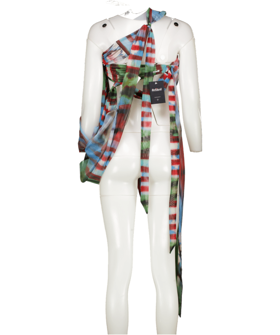 Jaded London Multicoloured Solaris Asymmetric Longline Bandeau Top UK 8 - Reliked