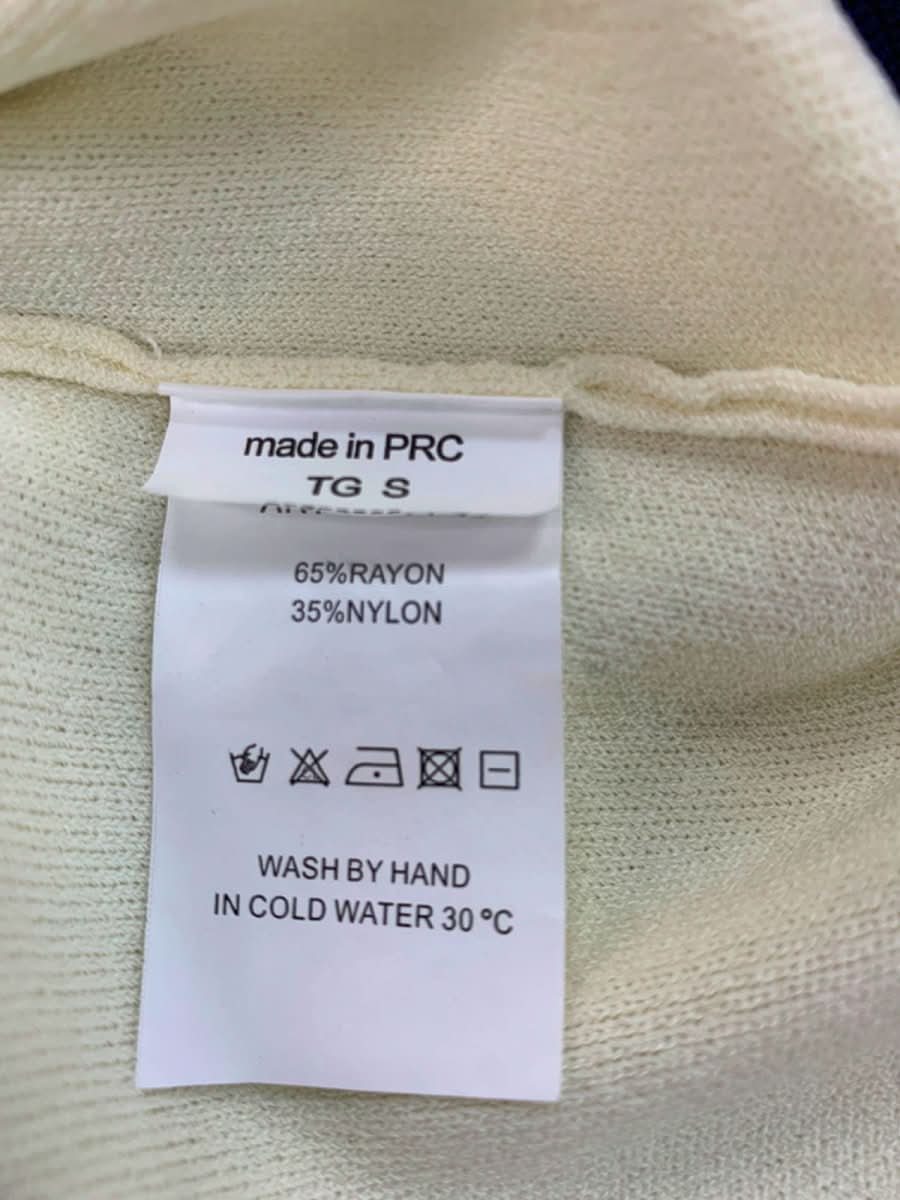 James Lakeland Cream and Navy Pearl - Embellished Jumper UK S - Reliked