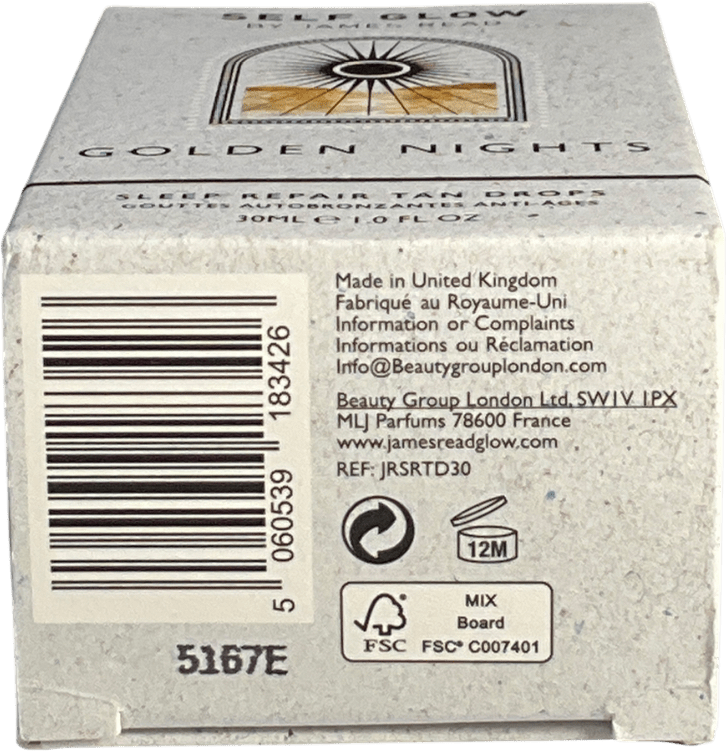 James Read Tan Golden Nights Sleep Repair Tan Drops 30ml - Reliked