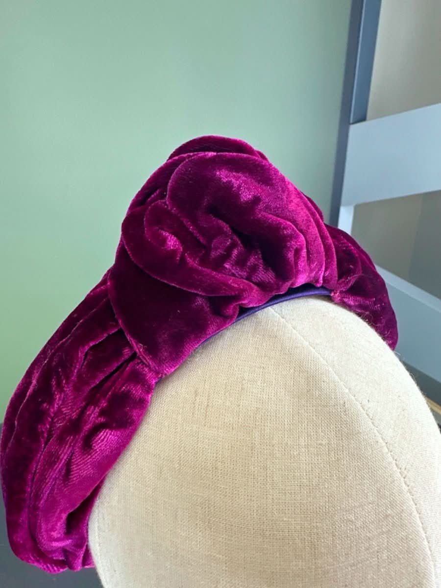 Jennifer Behr Knot Detail Hairband In Purple - Reliked