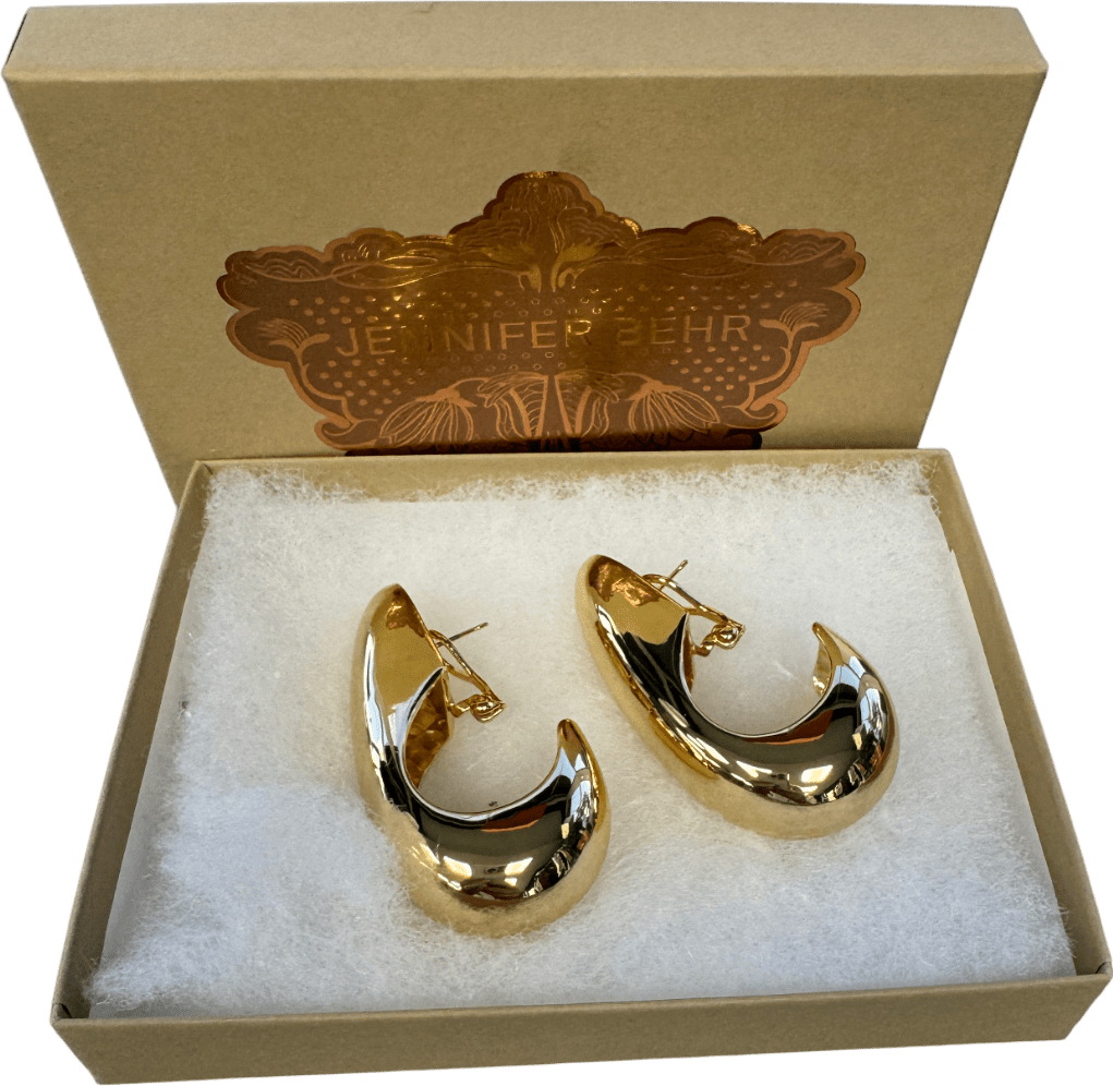 Jennifer Behr Nimah Hoop Earrings - 18k Yellow Gold Plated - Reliked