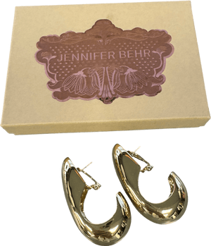 Jennifer Behr Nimah Hoop Earrings - 18k Yellow Gold Plated