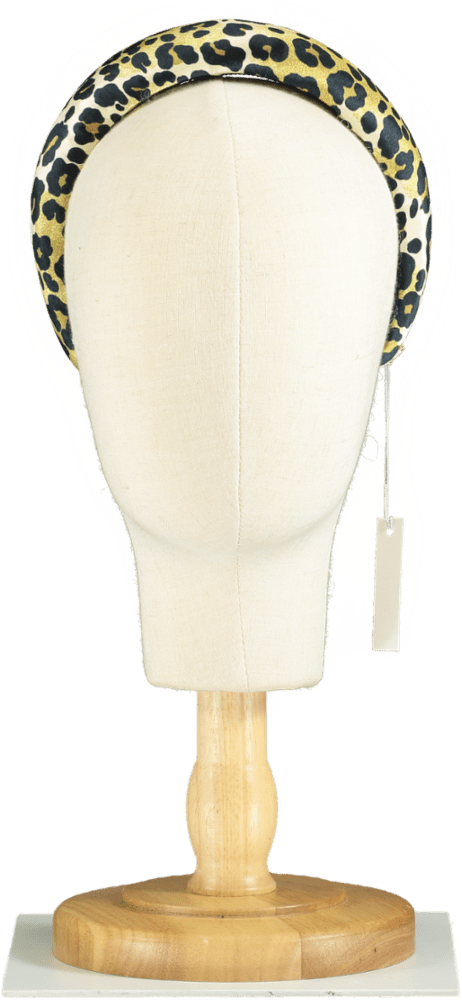 Jennifer Behr Thada Leopard Print Padded Headband - Reliked