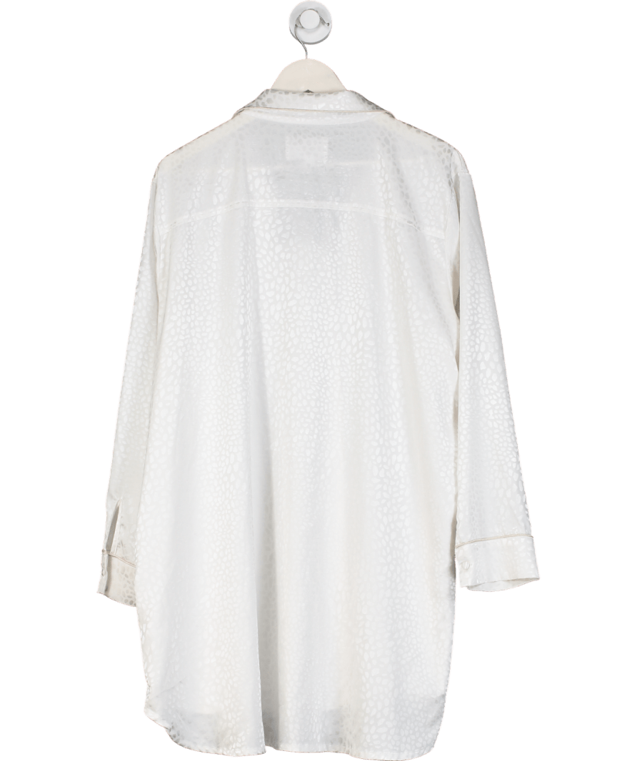 JimJam Cream Leopard Detail Shirt Dress One Size - Reliked