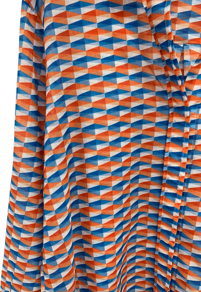 Jimmy Choo Multicolour Geometric Print Blouse UK S - Reliked