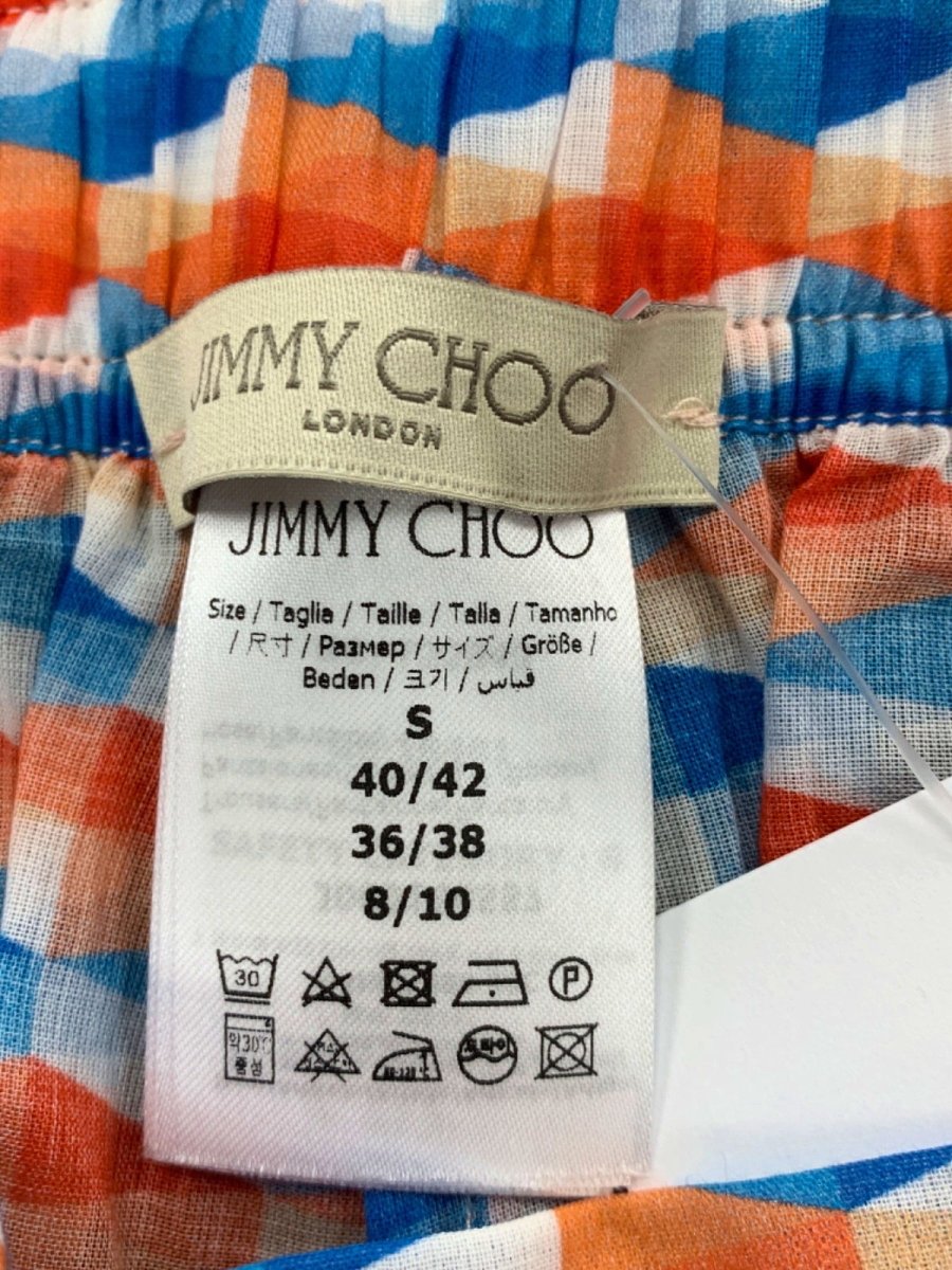 Jimmy Choo Multicoloured Geometric Wide - Leg Trousers UK S - Reliked