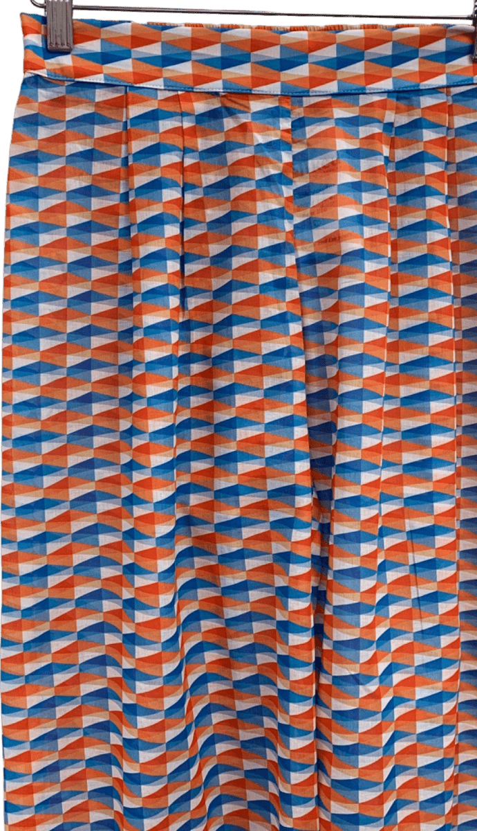 Jimmy Choo Multicoloured Geometric Wide - Leg Trousers UK S - Reliked