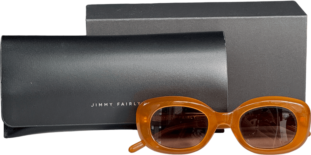 Jimmy Fairly Collection Lab Orange Sunglasses In Case - Reliked