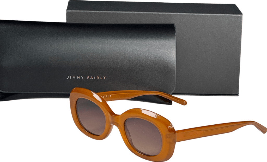Jimmy Fairly Collection Lab Orange Sunglasses In Case - Reliked