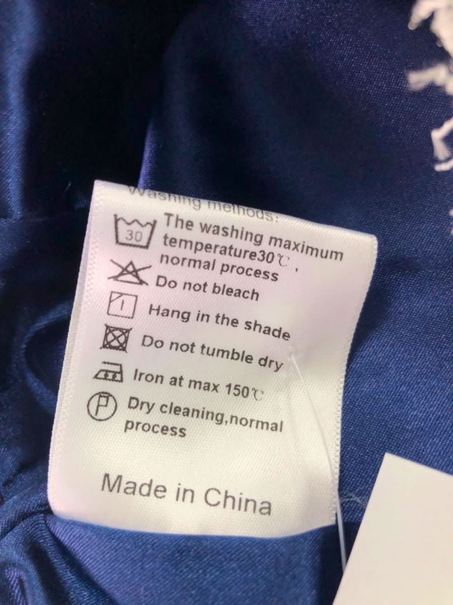 J.ING Navy Blue Tweed Mini Skirt UK S - Reliked