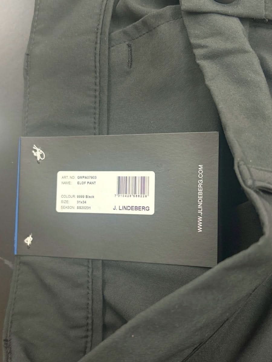 J.Lindeberg Black Elof Pants UK W36 - Reliked