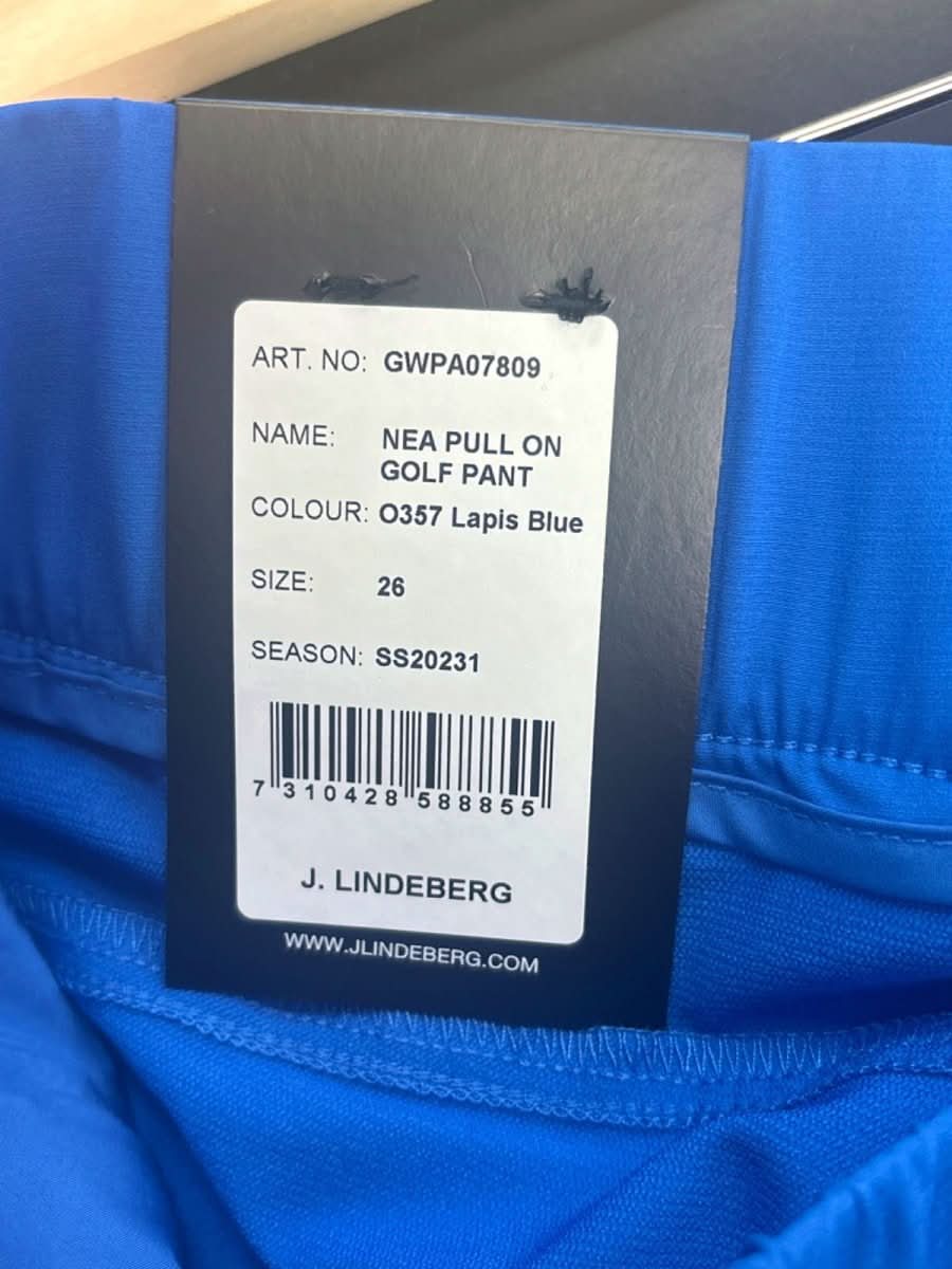 J.Lindeberg Lapis Blue Nea Pull On Golf Pant Size W26 - Reliked