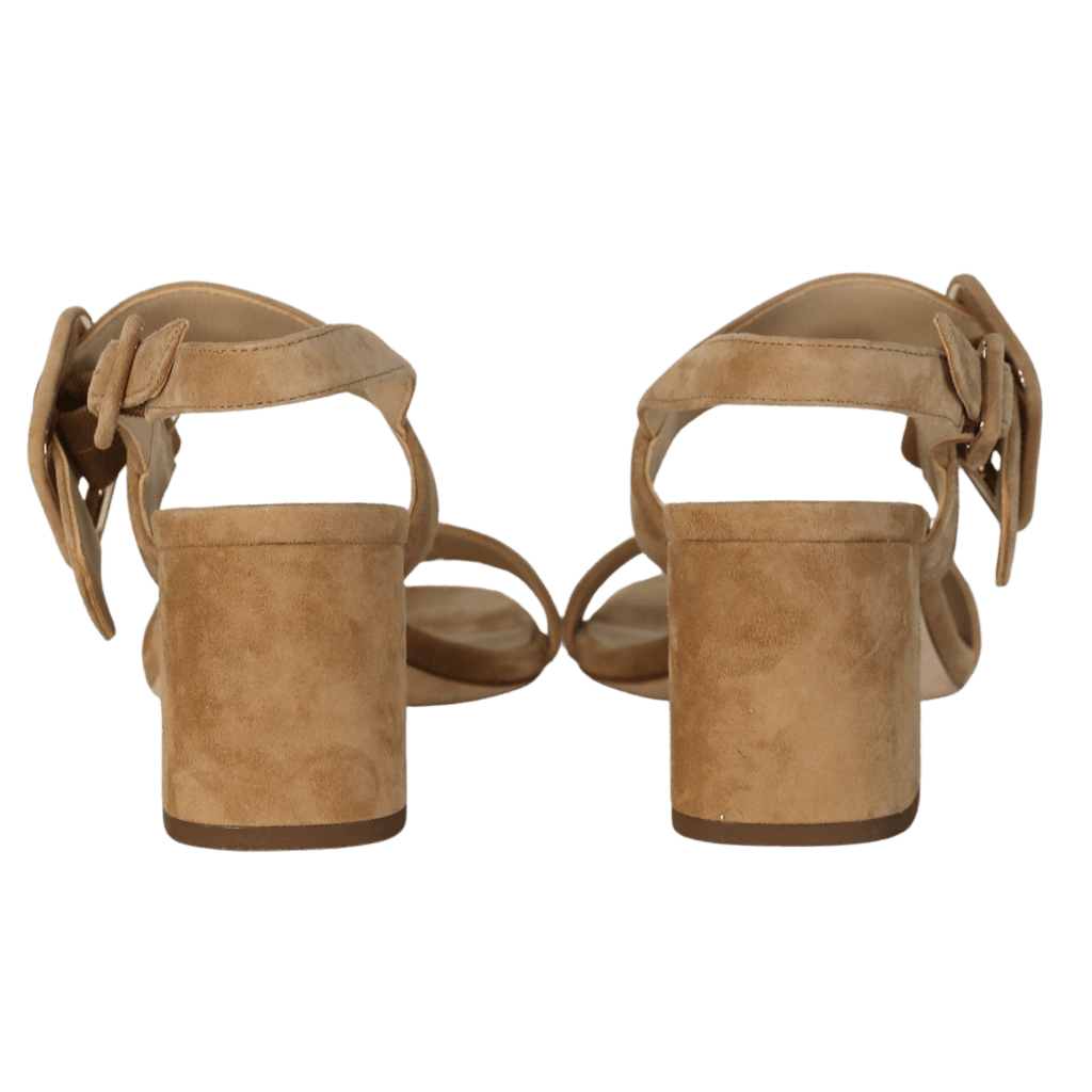 j.mclaughin Nude Anaya Suede Block Heels UK 8 EU 41 👠 - Reliked