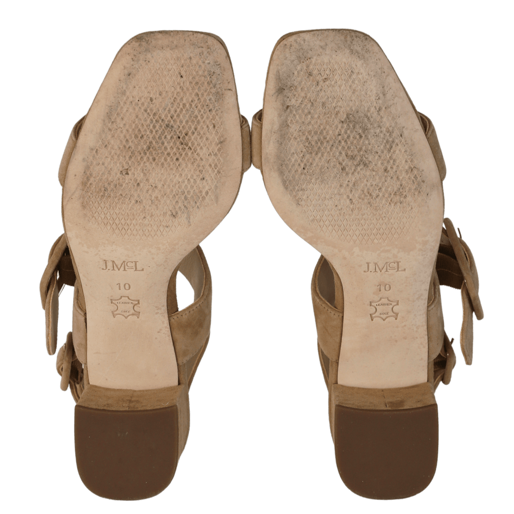 j.mclaughin Nude Anaya Suede Block Heels UK 8 EU 41 👠 - Reliked