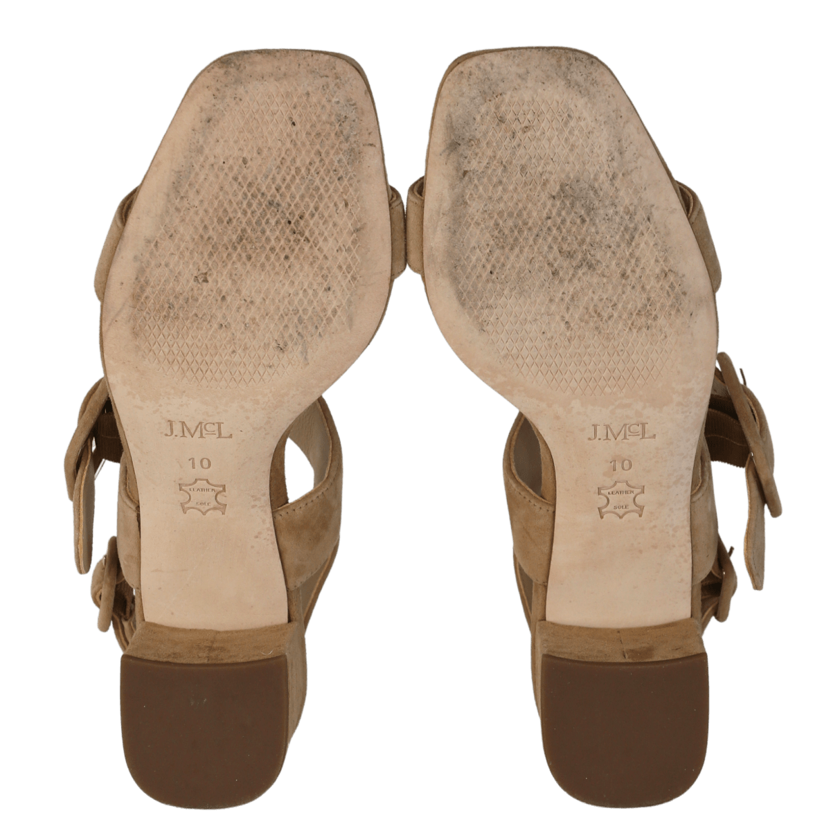 j.mclaughin Nude Anaya Suede Block Heels UK 8 EU 41 👠 - Reliked
