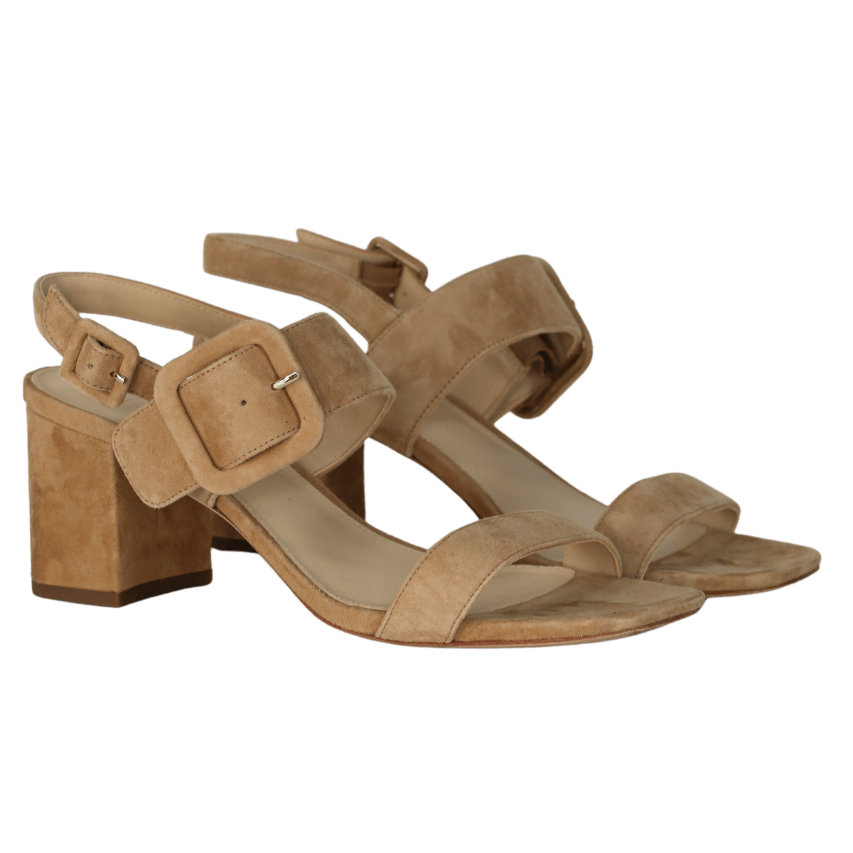 j.mclaughin Nude Anaya Suede Block Heels UK 8 EU 41 👠 - Reliked