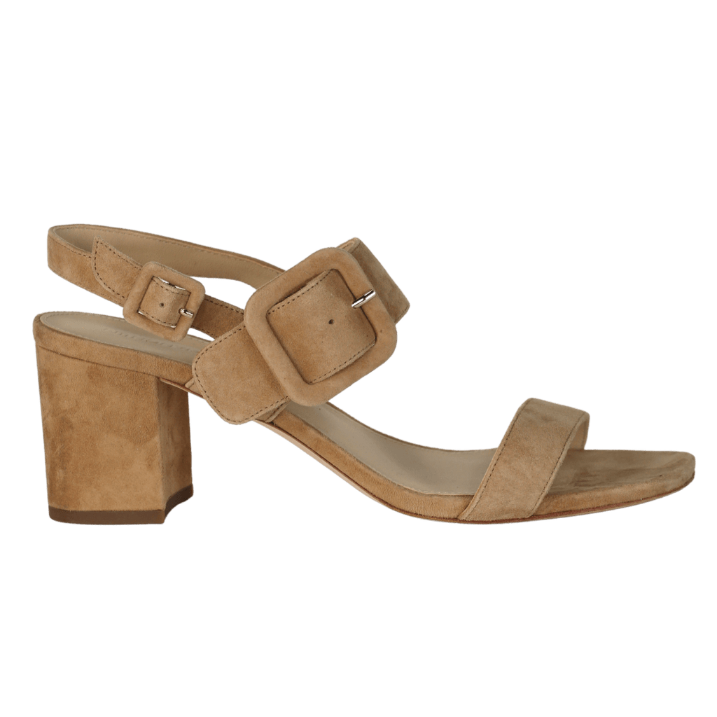 j.mclaughin Nude Anaya Suede Block Heels UK 8 EU 41 👠 - Reliked