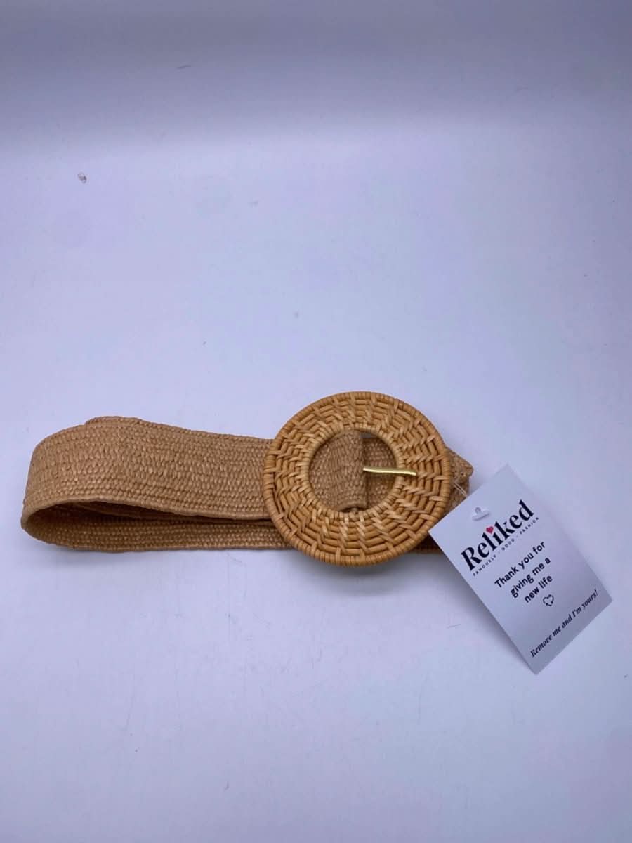 J.Mclaughlin Beige Woven Straw Belt UK S/M - Reliked