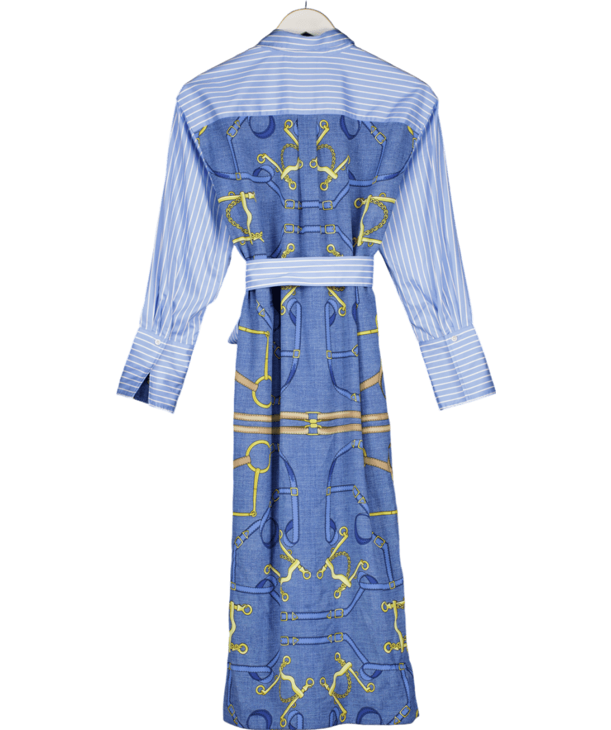J.mclaughlin Blue Quince Dress In Stripe UK S - Reliked