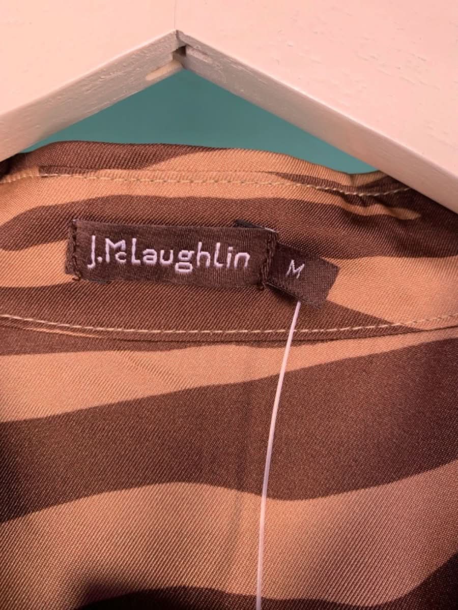 J.McLaughlin Dark Brown/Light Brown Bengal Row Dress UK M - Reliked