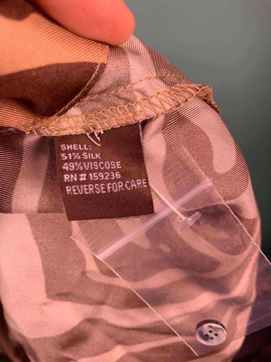 J.McLaughlin Dark Brown/Light Brown Bengal Row Dress UK M - Reliked