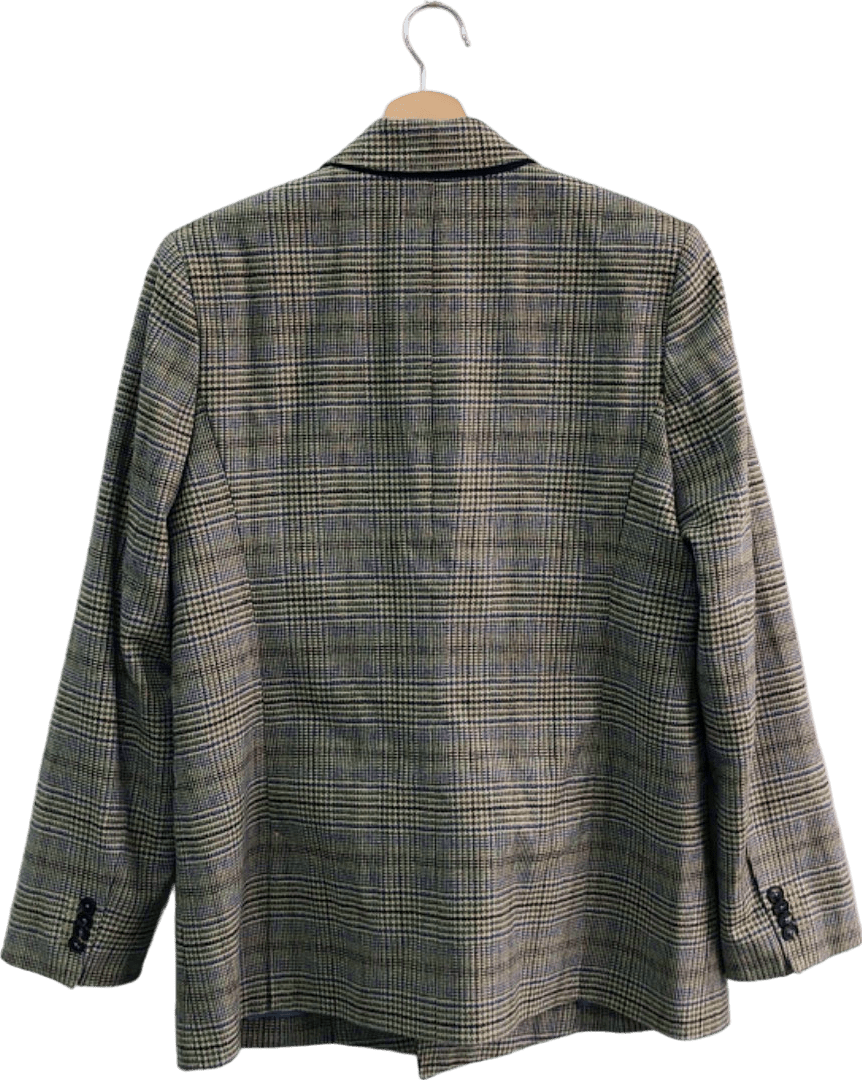 J.McLaughlin Grey Plaid Blazer UK 6 - Reliked