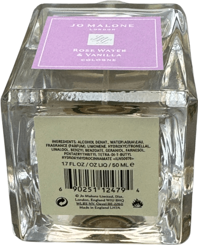 Jo Malone London Rose Water & Vanilla Cologne 50ml - Reliked