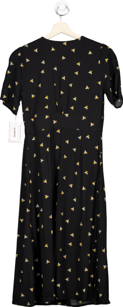Joanie Black Bee Print Dress UK 8 - Reliked