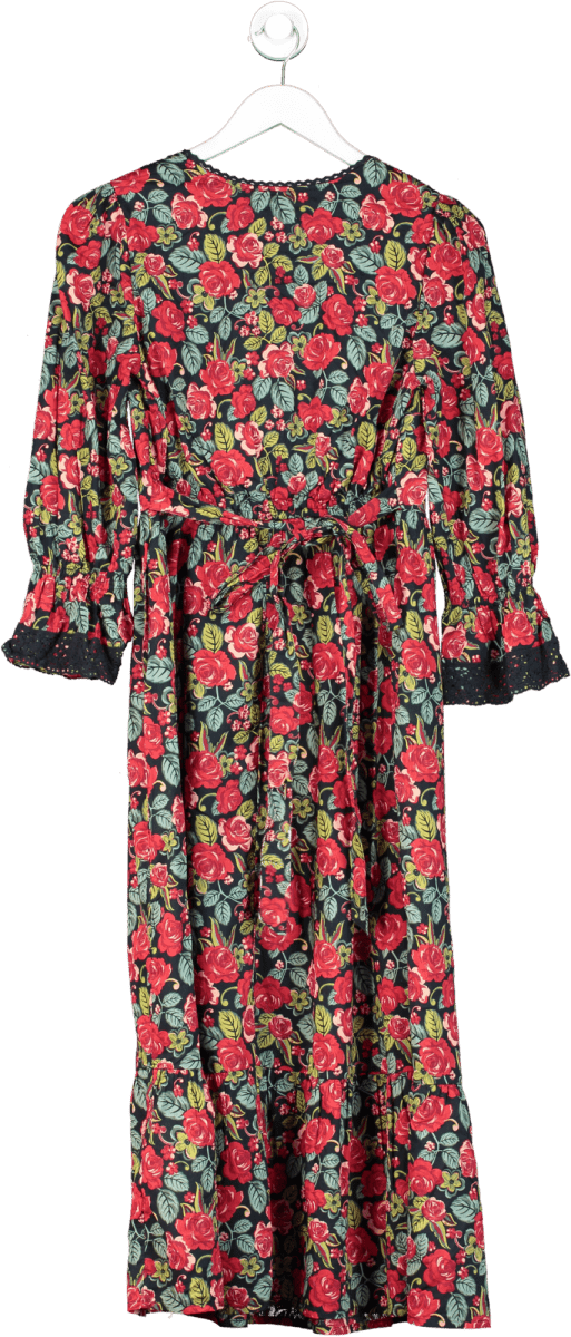 Joanie Black Gothic Antique Rose Eleri Dress UK 12 - Reliked