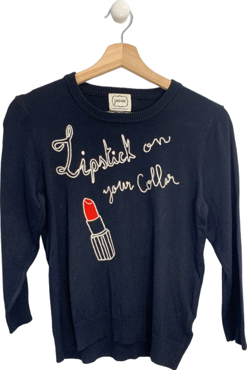 Joanie Black 'Lipstick on Your Collar' Jumper UK S - Reliked