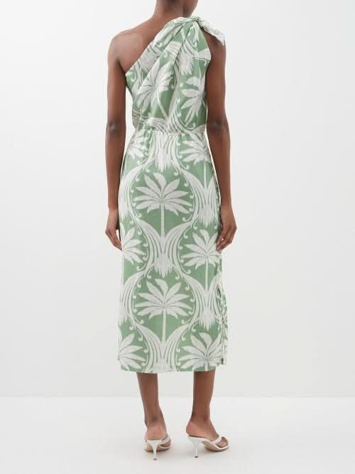 Johanna Ortiz Green Under The Palm Midi Dress UK 12 - Reliked