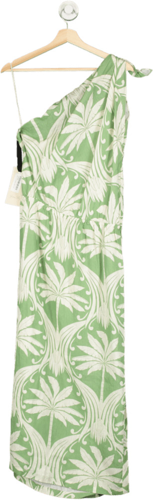 Johanna Ortiz Green Under The Palm Midi Dress UK 12 - Reliked