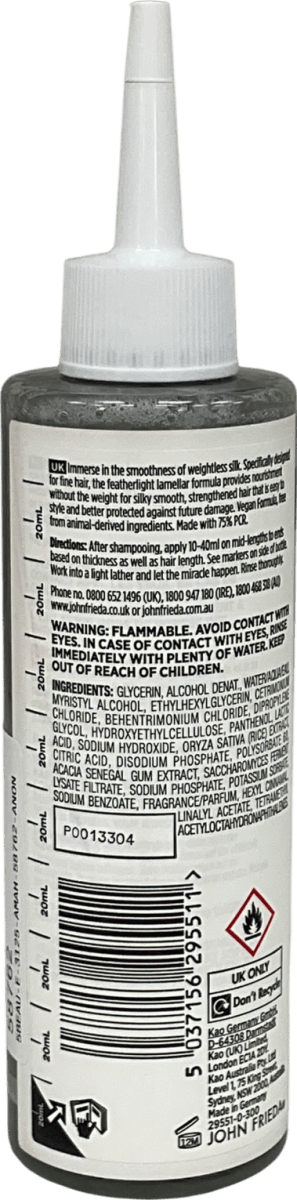 John Frieda Volume Lift Weightless Silk Strengthening Water 200ml - Reliked