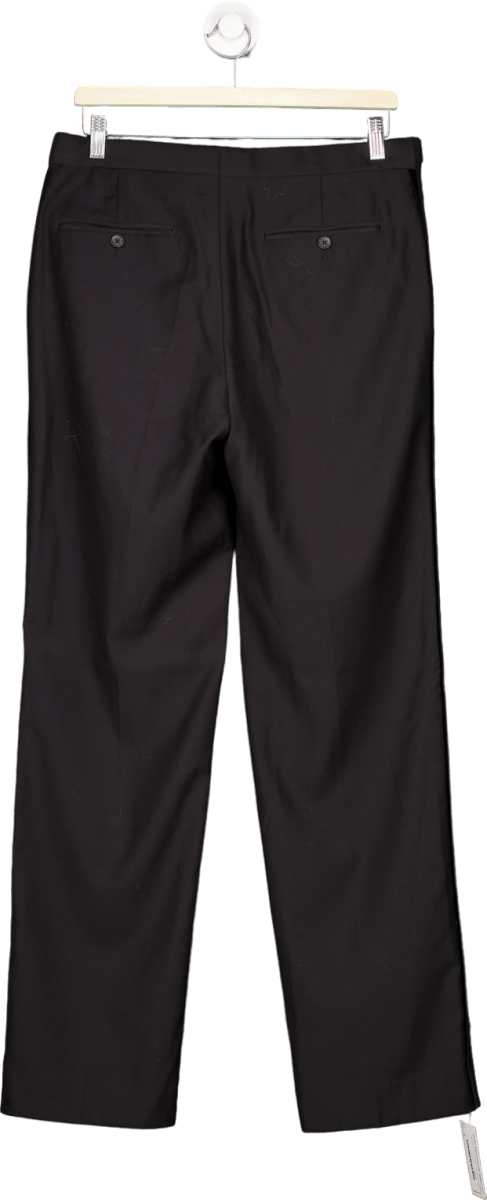John Lewis Black Wool Blend Trousers 32L - Reliked
