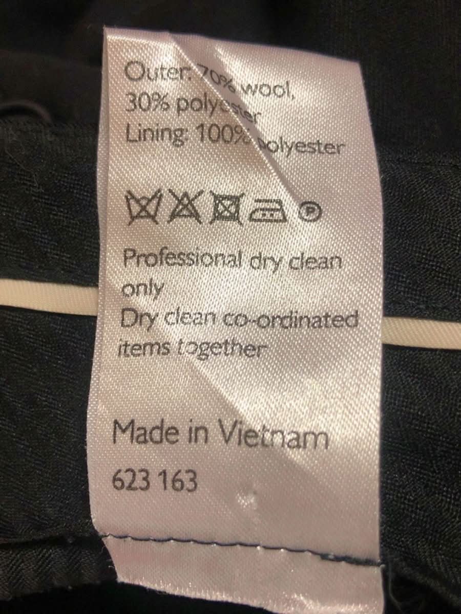 John Lewis Black Wool Blend Trousers 32L - Reliked