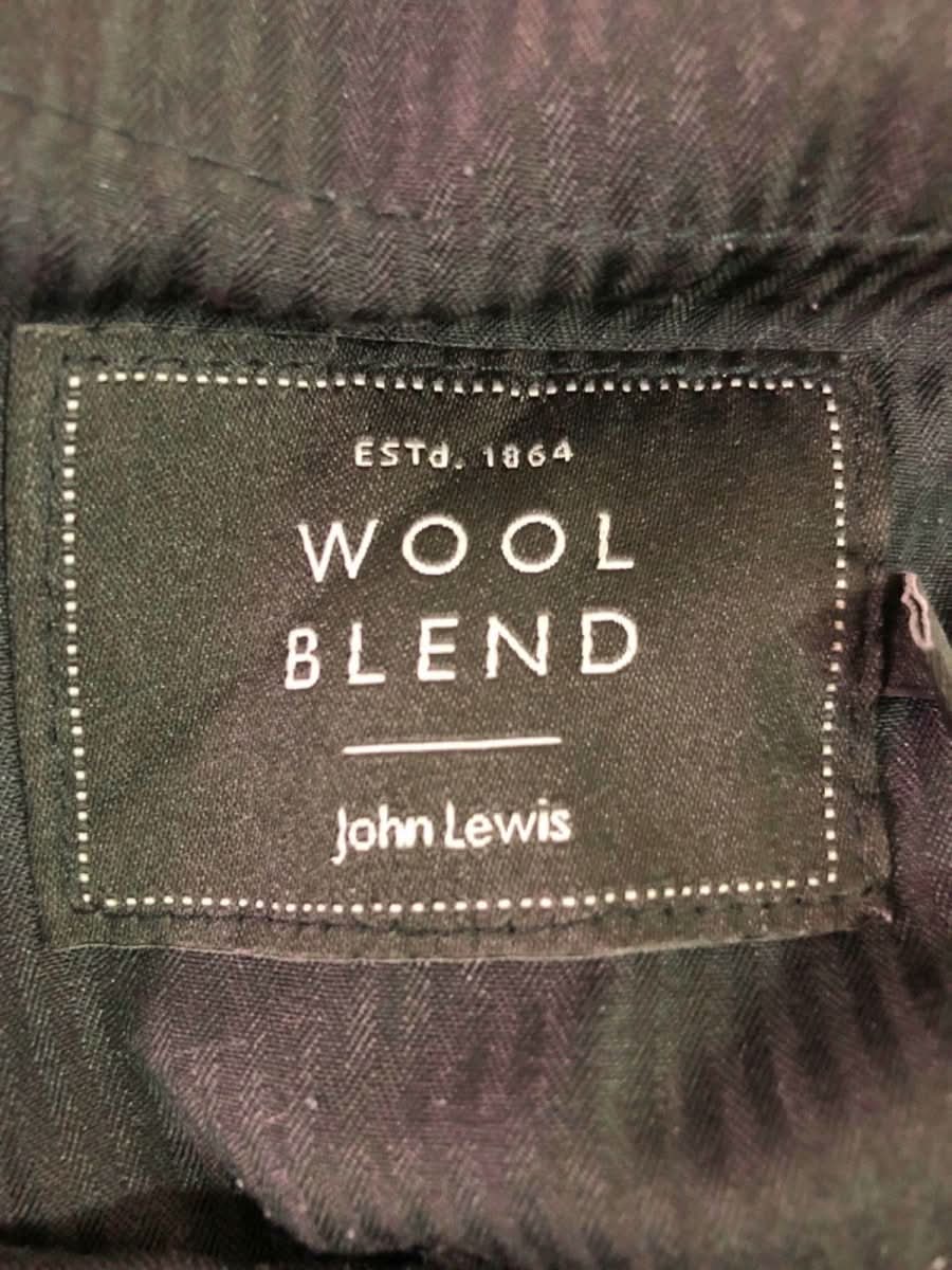 John Lewis Black Wool Blend Trousers 32L - Reliked