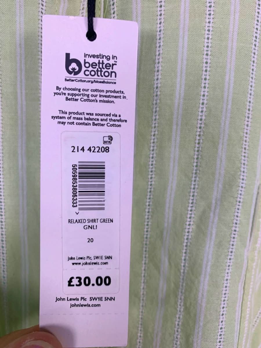 John Lewis Green Relaxed Shirt UK 20 - Reliked