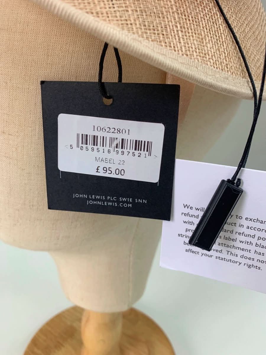 John Lewis Peach Fascinator MASL 22 - Reliked