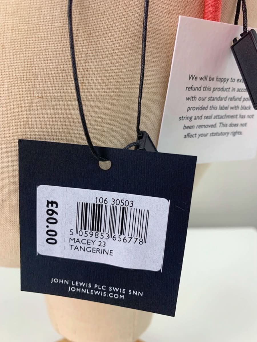 John Lewis Tangerine Macey 23 Fascinator One Size - Reliked