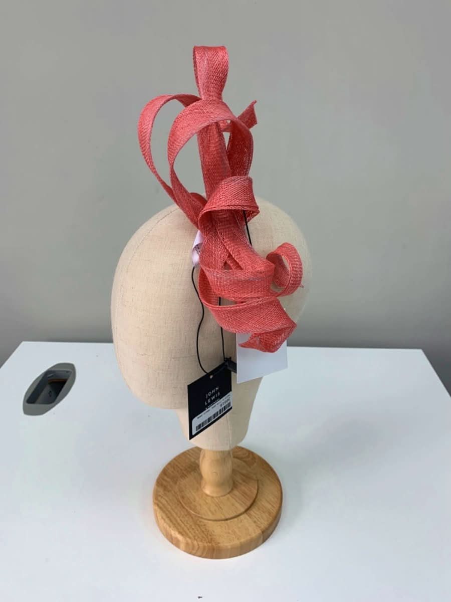John Lewis Tangerine Macey 23 Fascinator One Size - Reliked
