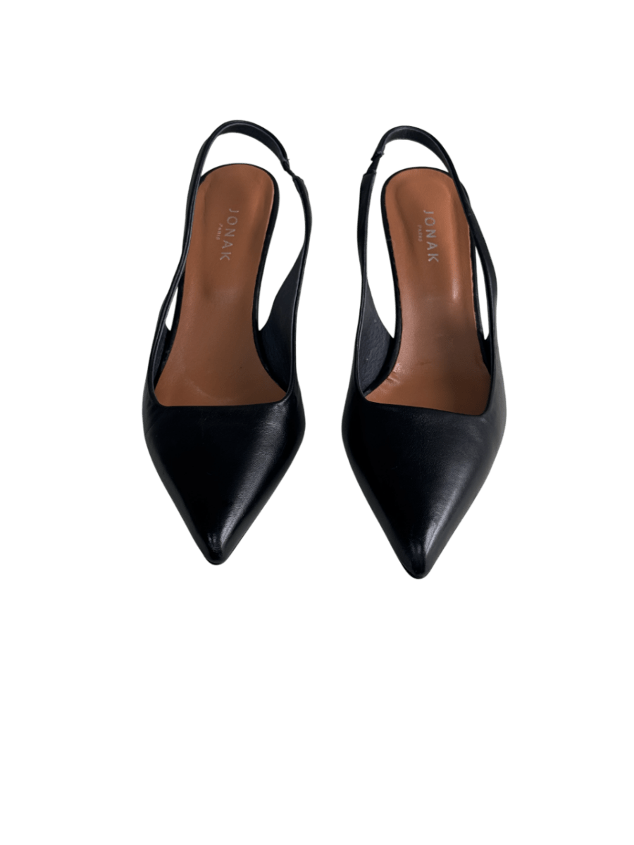 Jonak Paris Pointed - toe Pumps In Black Leather UK 7 EU 40 👠 - Reliked