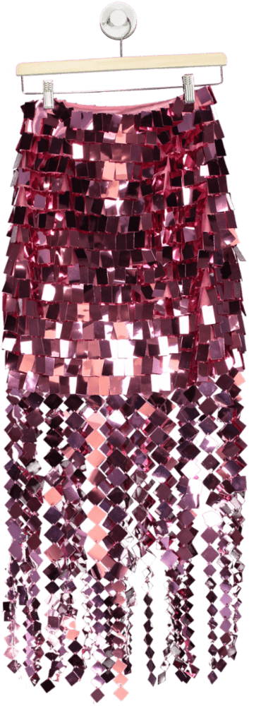 Jonathan Simkhai Pink LUCEE Sequin Skirt UK S - Reliked