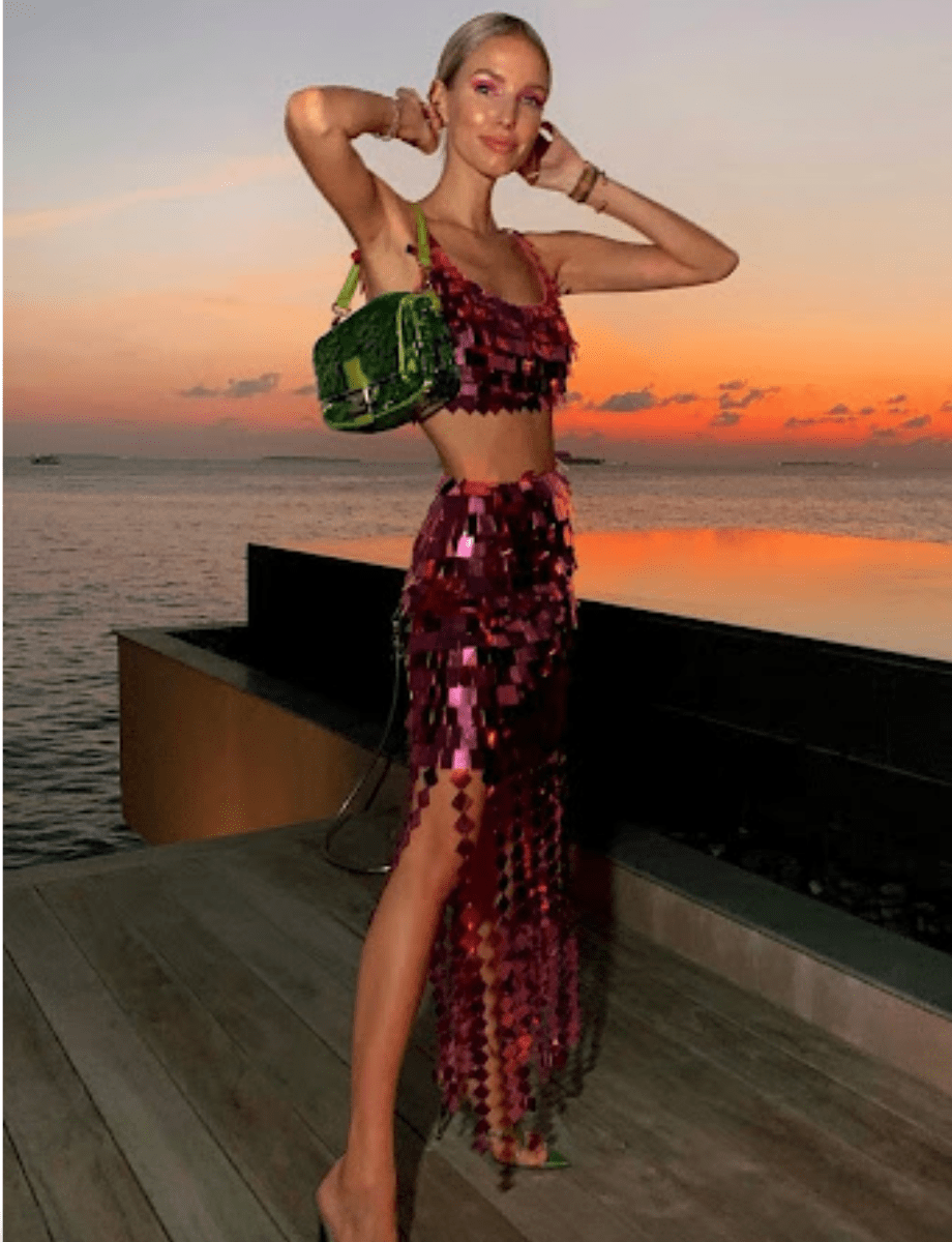 Jonathan Simkhai Pink Sequin Crop Top UK 8 - Reliked