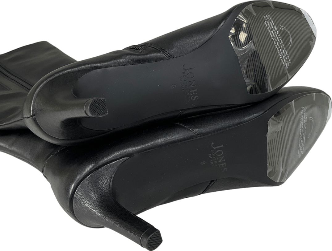 jones Black Callee Leather Stiletto Long Boots UK 8 EU 41 👠 - Reliked