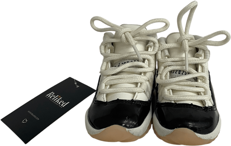 Jordan White Retro Neapolitan 11 Trainers UK 4.5 EU 21 👼 - Reliked